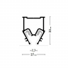 Профиль Flexy 04 (ПФ-8242) разделительный, черный (2 м) Профиль Flexy 04 (ПФ-8242) разделительный, черный (2 м)