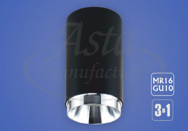 Светильник EKS ART INLAY MR16(GU10) накладной, черный Светильник EKS ART INLAY MR16(GU10) накладной, черный